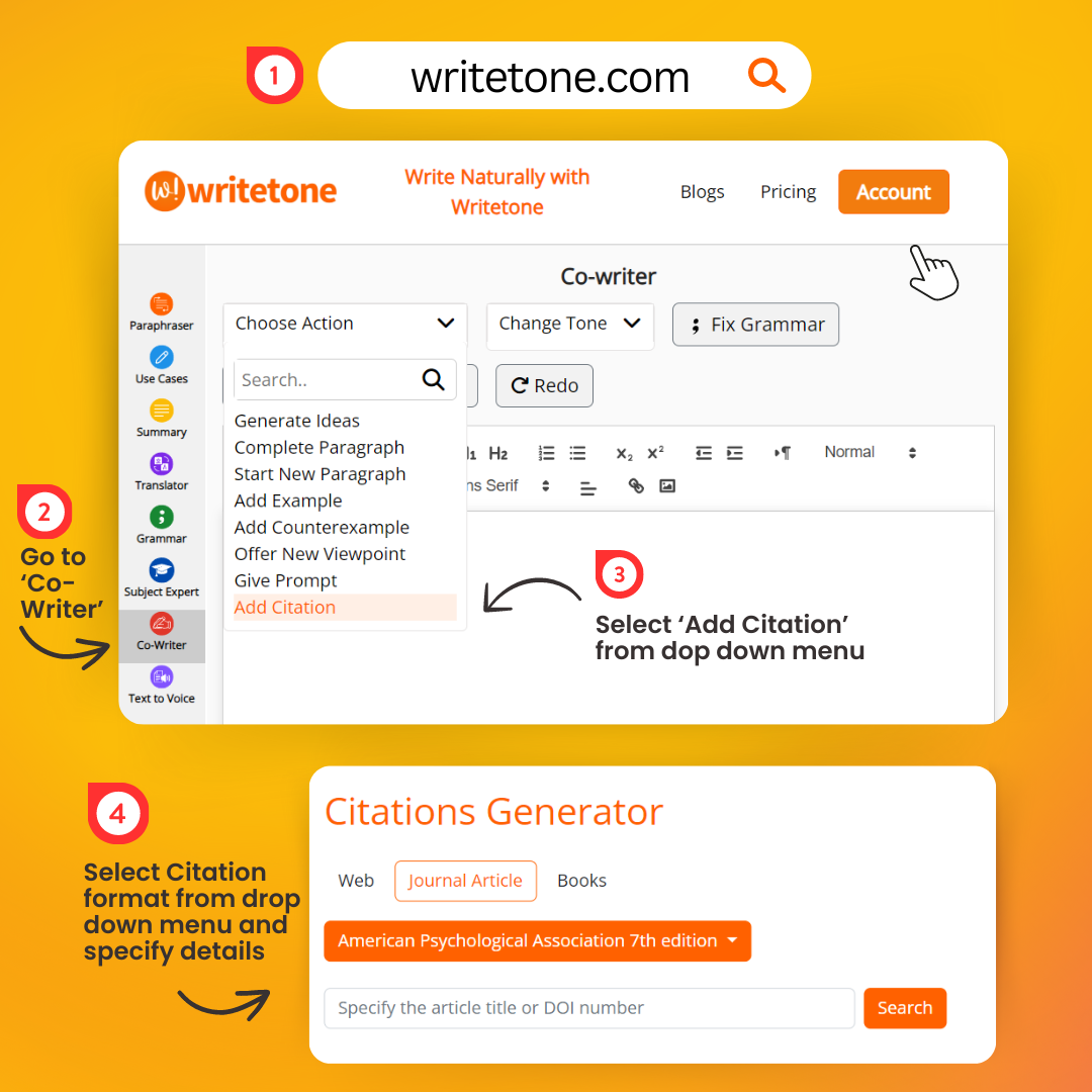 multiple styles citations,writetone citation generator